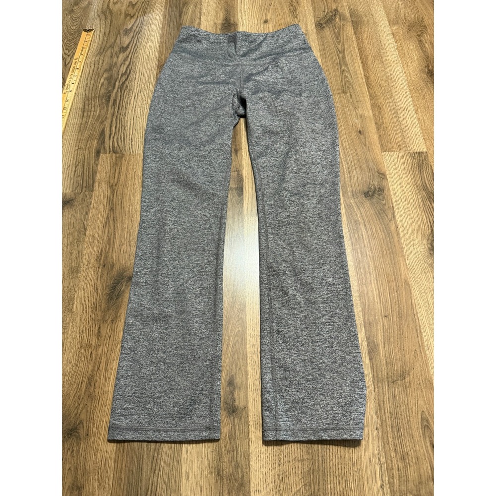 Avia Yoga Pants Women Size S Petite Grey Leggings AV102857MP High Rise Space Dye